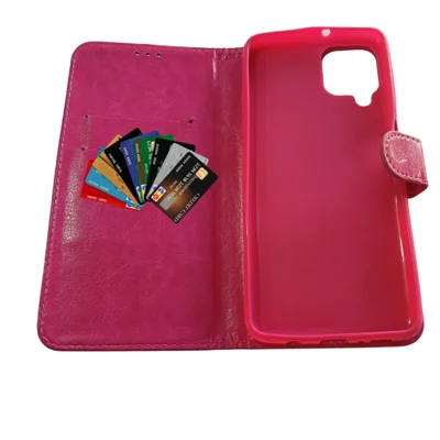 Capa Carteira Para Samsung Galaxy M62  Proteção, Estilo E Praticidade Capinha De Carteirinha Cor:rosa
