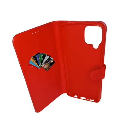 Capa Carteira Para Samsung Galaxy M62  Proteção, Estilo E Praticidade Capinha De Carteirinha Cor:vermelho