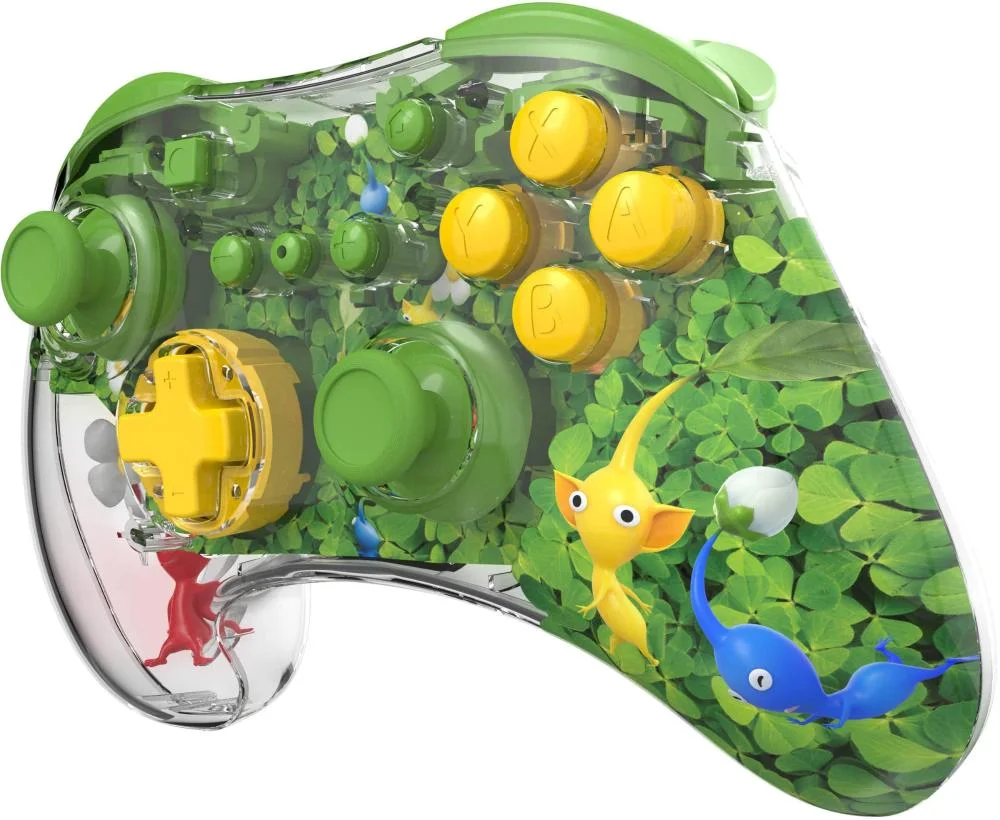Imagem 2 de 3 do produto Pdp - Ctrl S/fio P/ P/ Vídeo Gamerealmz: Pikmin Clover Patch P/ Nintendo Switch, Nintendo Switch - Modelo OLED - Pikmin Clover Patch-500-234-pik