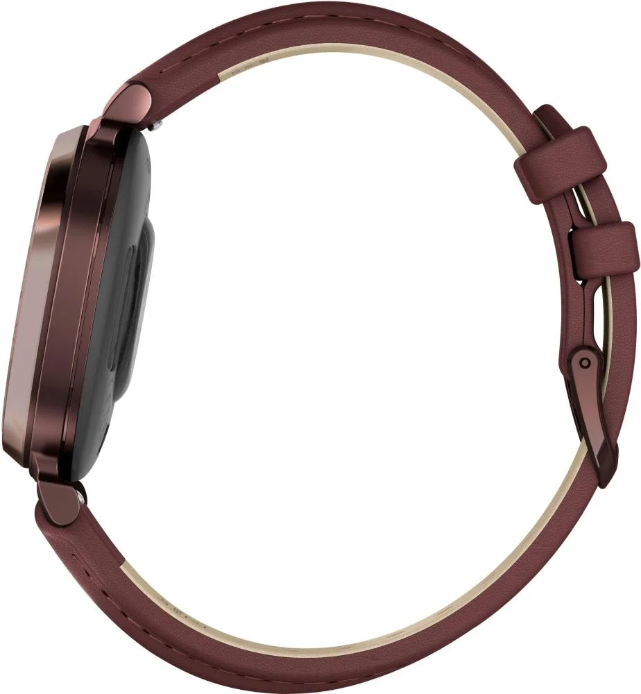 Imagem 3 de 3 do produto Garmin - Lily 2 Classic Smartwatch 34 Mm Alumínio Anodizado - Bronze Escuro Com Multiira De Couro Mulberry-010-02839-03
