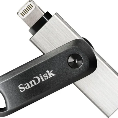 Pen Drive Sandisk - Ixpand Flash Drive Go 64 Gb Usb 3.0 Tipo A Para Apple Lightning Para Iphone E Ipad - Preto / Prata-sdix60n-064g-an6nn