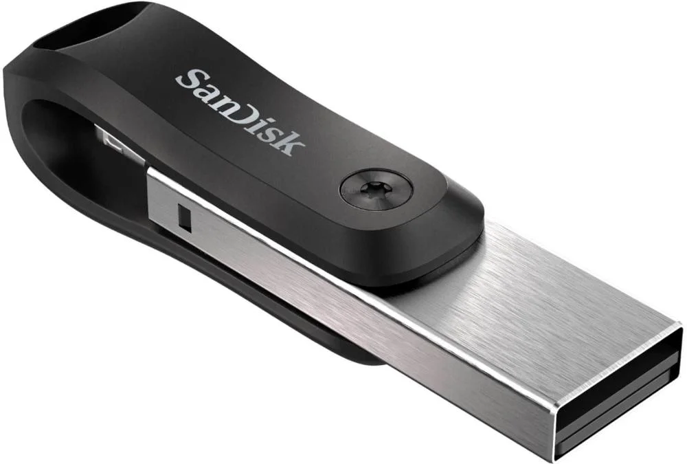 Imagem 2 de 3 do produto Pen Drive Sandisk - Ixpand Flash Drive Go 64 Gb Usb 3.0 Tipo A Para Apple Lightning Para Iphone E Ipad - Preto / Prata-sdix60n-064g-an6nn
