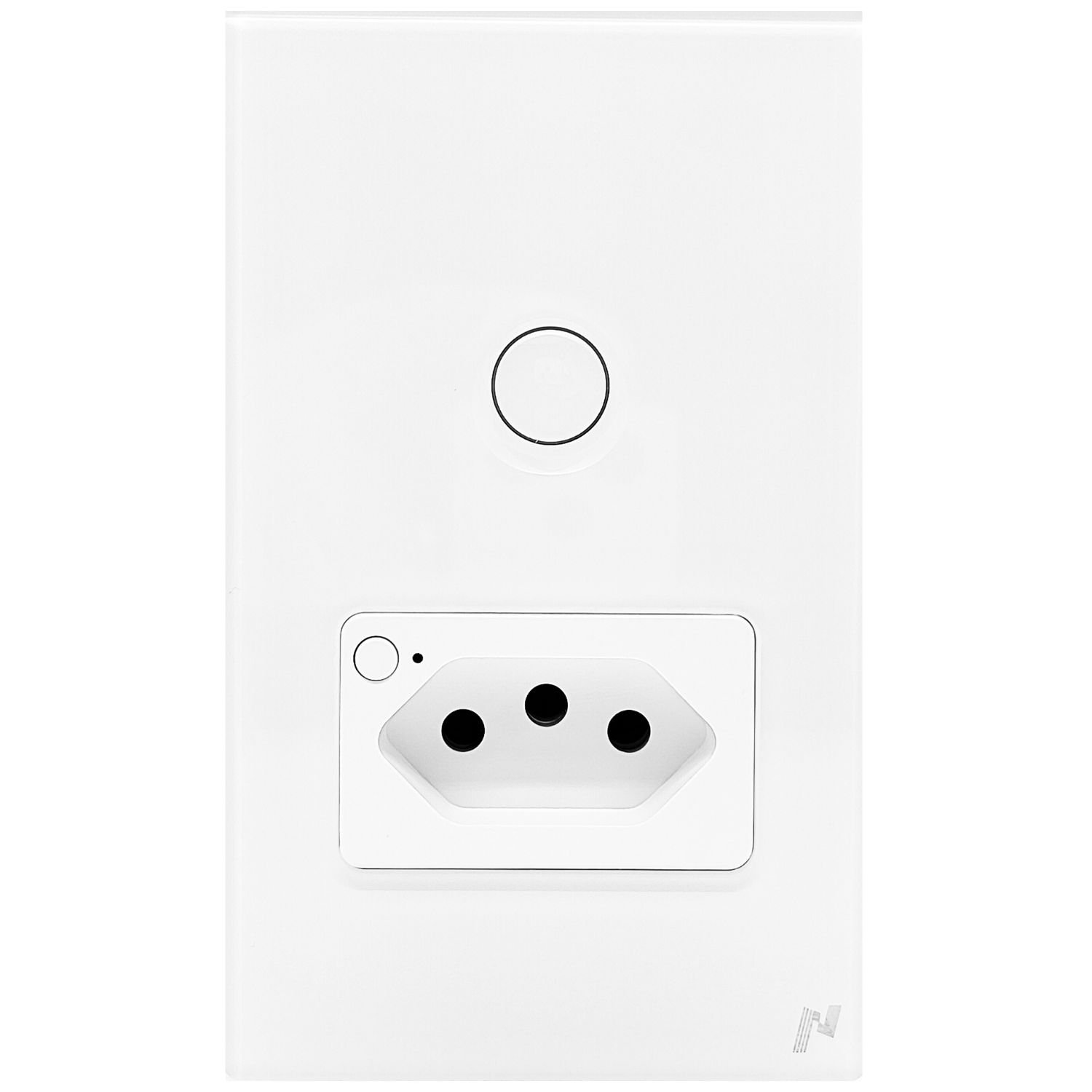 Interruptor Inteligente Zigbee com 1 Botão Touch e Tomada Novadigital Compatível com Alexa google e Tuya - Branco