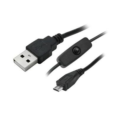 Cabo Micro Usb Usb Macho Botão On/off 1,20m Para Firestick