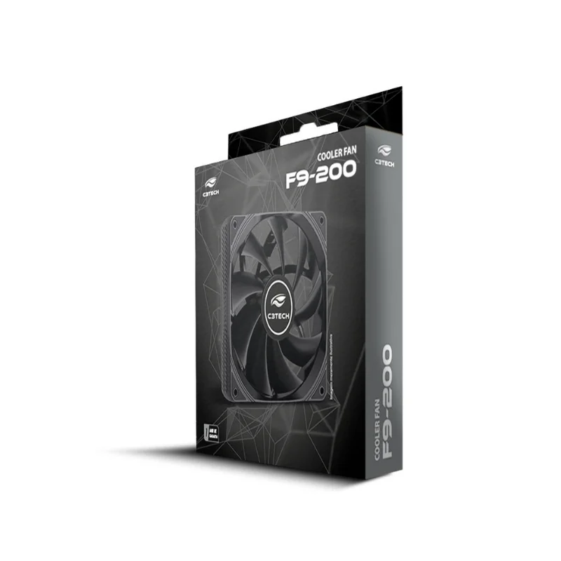 Imagem 3 de 5 do produto Cooler Fan C3tech F9-200bk, 120mm, 4 Pinos Molex, Preto - Para Gabinete
