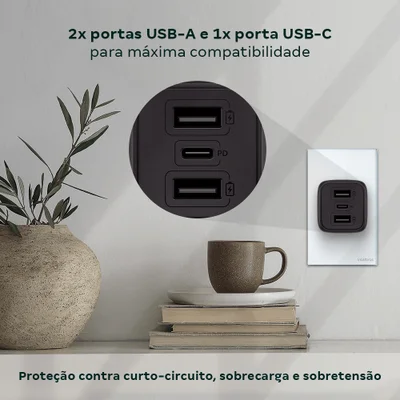 Carregador Turbo 32w Gan Ec 12 Power Preto Intelbras — foto 6