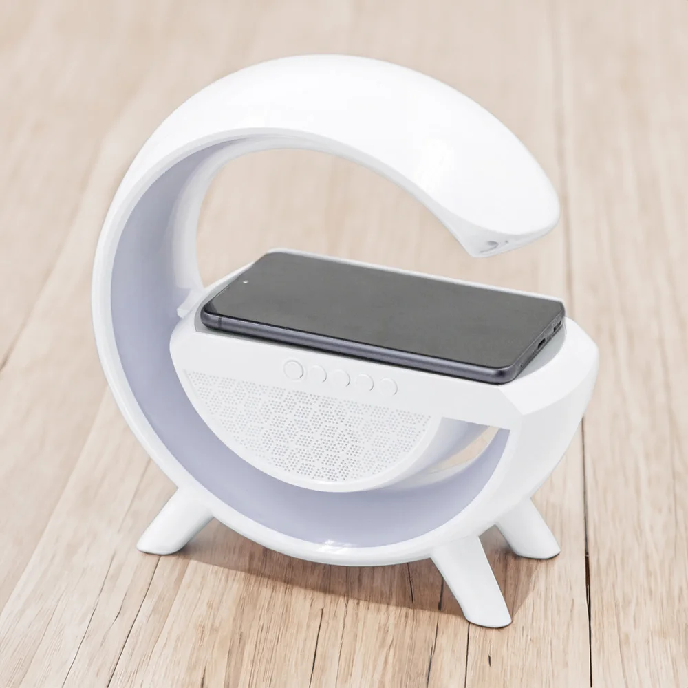 Imagem 4 de 5 do produto Caixa De Som Bluetooth Carregamento Por Indução Luminária Portátil Kp-542