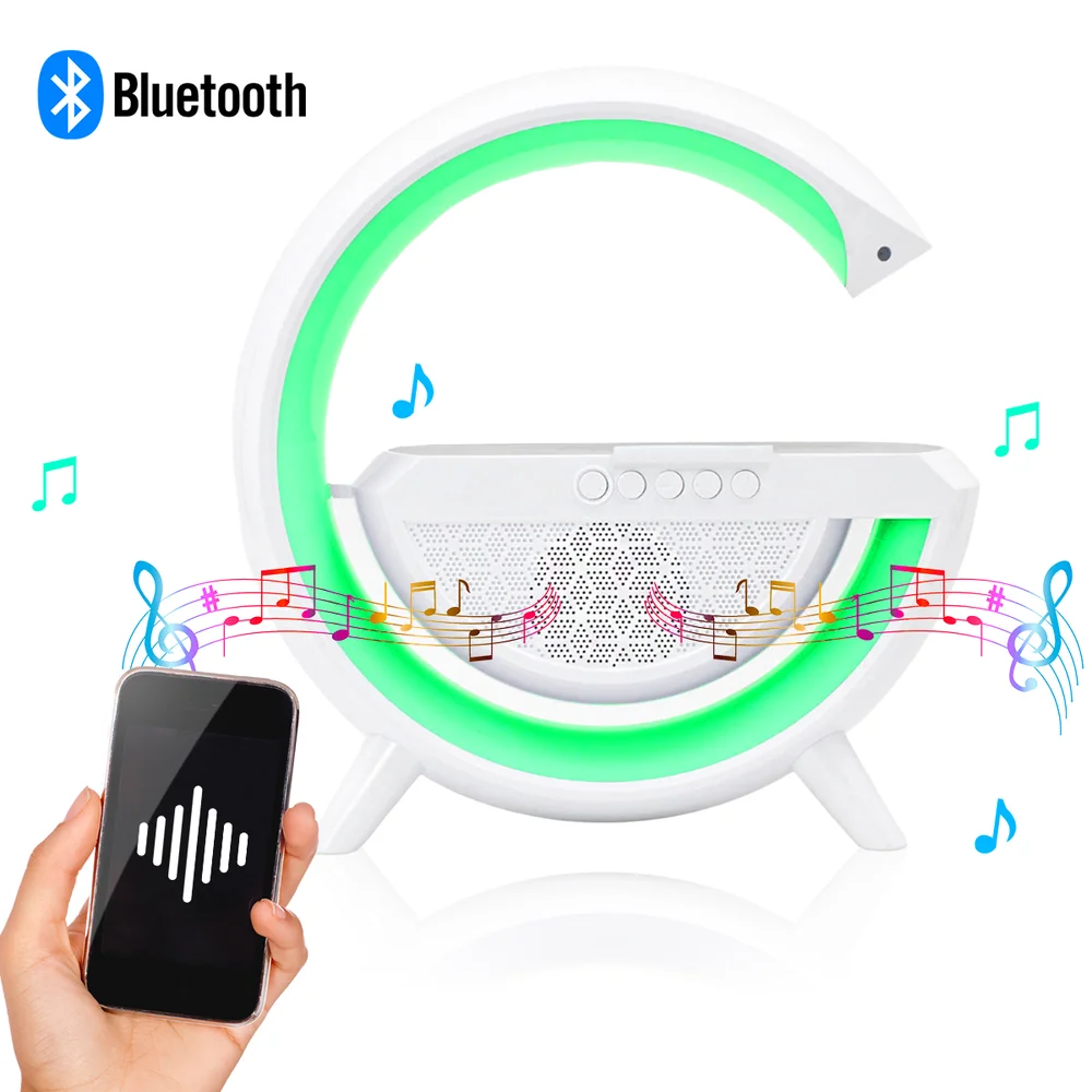 Imagem 5 de 5 do produto Caixa De Som Bluetooth Carregamento Por Indução Luminária Portátil Kp-542