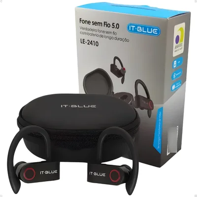 Fone De Ouvido Bluetooth It blue Le 2410 5.0 Hi fi Sem Fio Ant queda Corrida Cor Preto 3