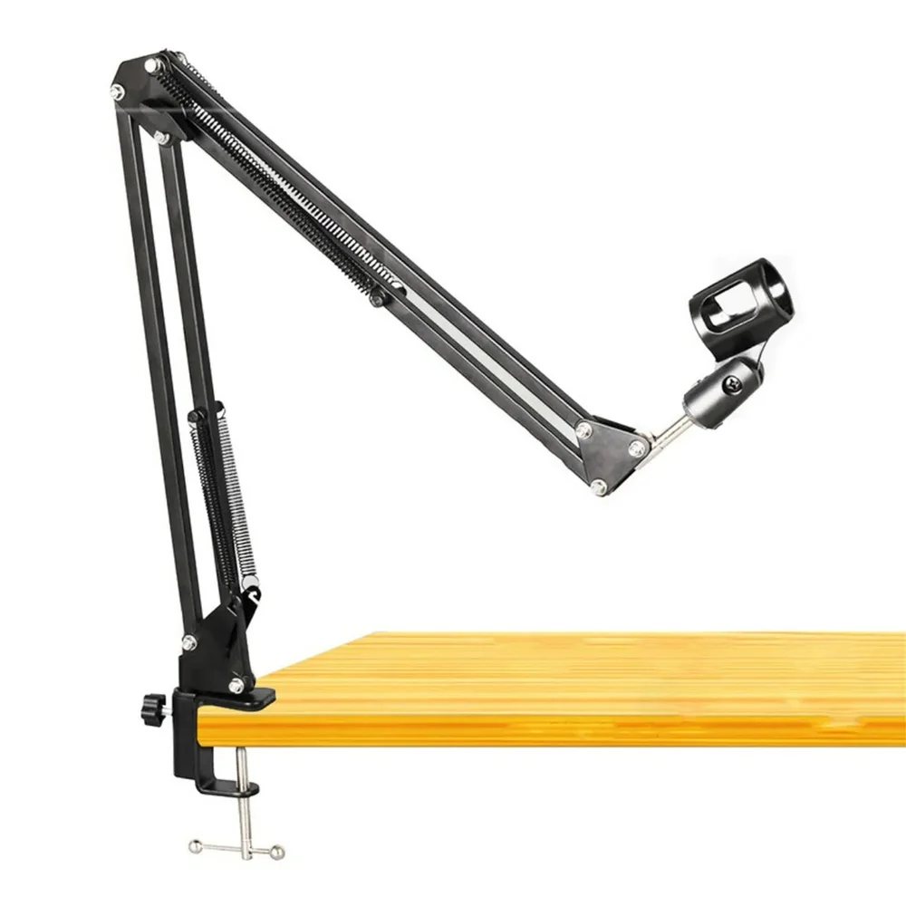 Imagem 3 de 5 do produto Pedestal Suporte Mesa Braço Articulado Para Microfone Studio 360° Ajustável