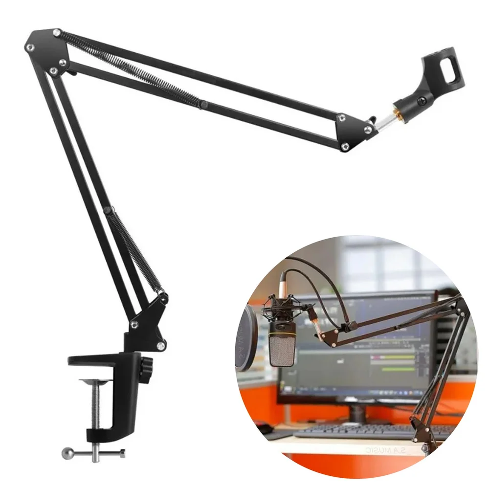 Imagem 5 de 5 do produto Pedestal Suporte Mesa Braço Articulado Para Microfone Studio 360° Ajustável