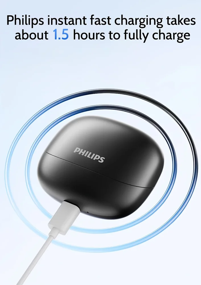Imagem 2 de 3 do produto Fones De Ouvido Sem Fio Philips Wt400985 Preto