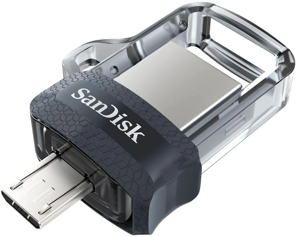 Imagem 2 de 3 do produto Pen Drive Sandisk - Ultra 256 Gb Usb 3.0, Unidade Flash Micro Usb - Cinza / Transparente-sddd3-256g-a46