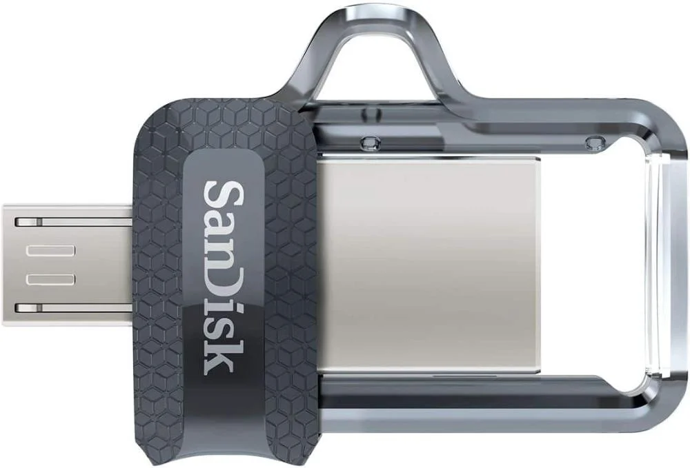 Imagem 3 de 3 do produto Pen Drive Sandisk - Ultra 256 Gb Usb 3.0, Unidade Flash Micro Usb - Cinza / Transparente-sddd3-256g-a46
