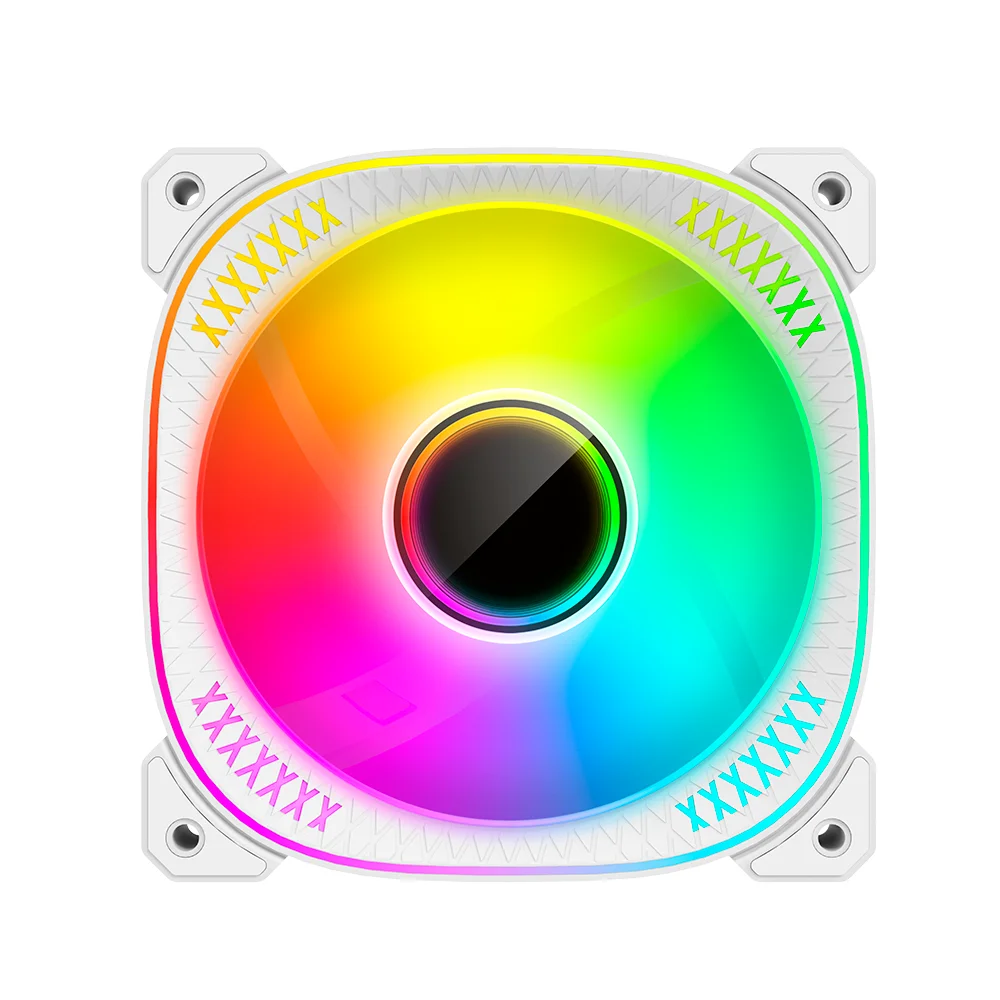 Cooler Fan Reverse Ty1 Led Infinito, Pwm 4 Pinos, ARGB 5v 3 Pinos, 120mm, Branco, Coolmoon CM-TY1-W-R 7