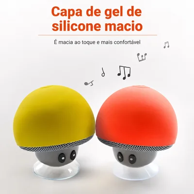 Alto-falante Bluetooth Sem Fio Com Ventosa, Cogumelo Na Cor — foto 7