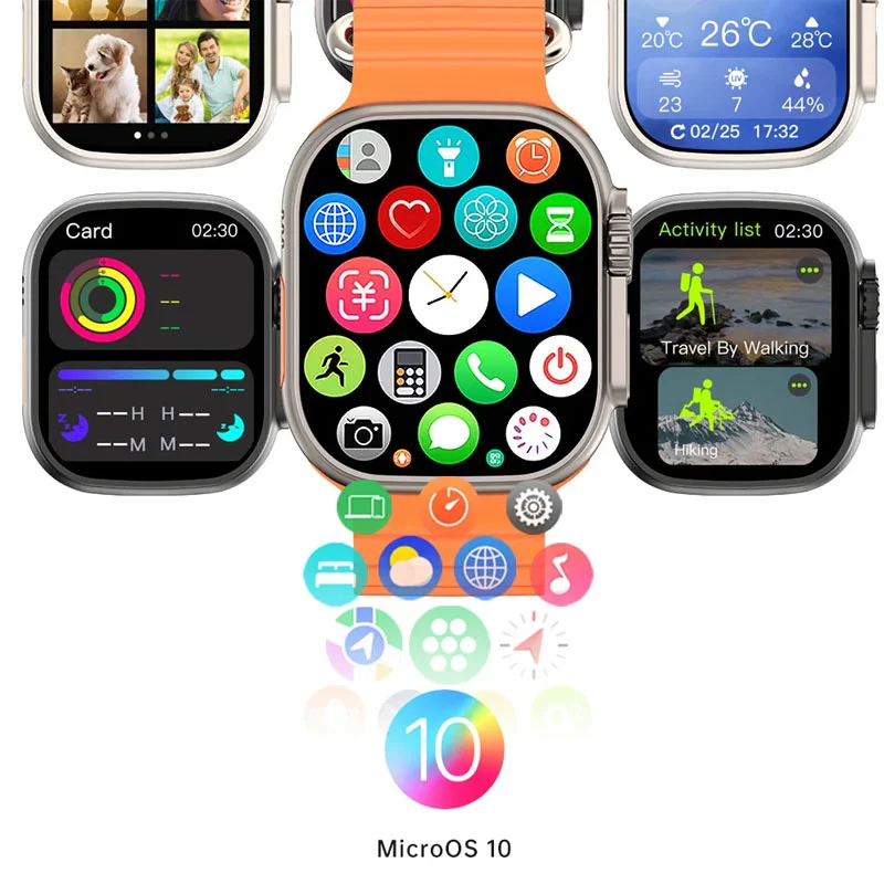 Imagem 3 de 5 do produto Smartwatch Series 10 Microwear Ultra W69+ Plus 49mm Relógio Inteligente Nfc Super AmoLED Gps 2gb Caixa Preto