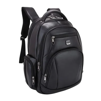 Mochila De Couro Masculina Grande Semi Impermeável Trabalho