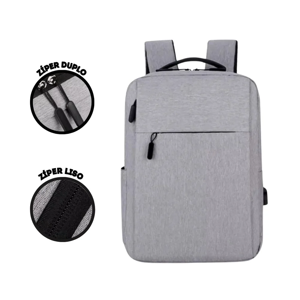 Imagem 3 de 5 do produto Mochila Bolsa Executiva Escolar Faculdade Universidade Trabalho Reforçada Com Saída Usb