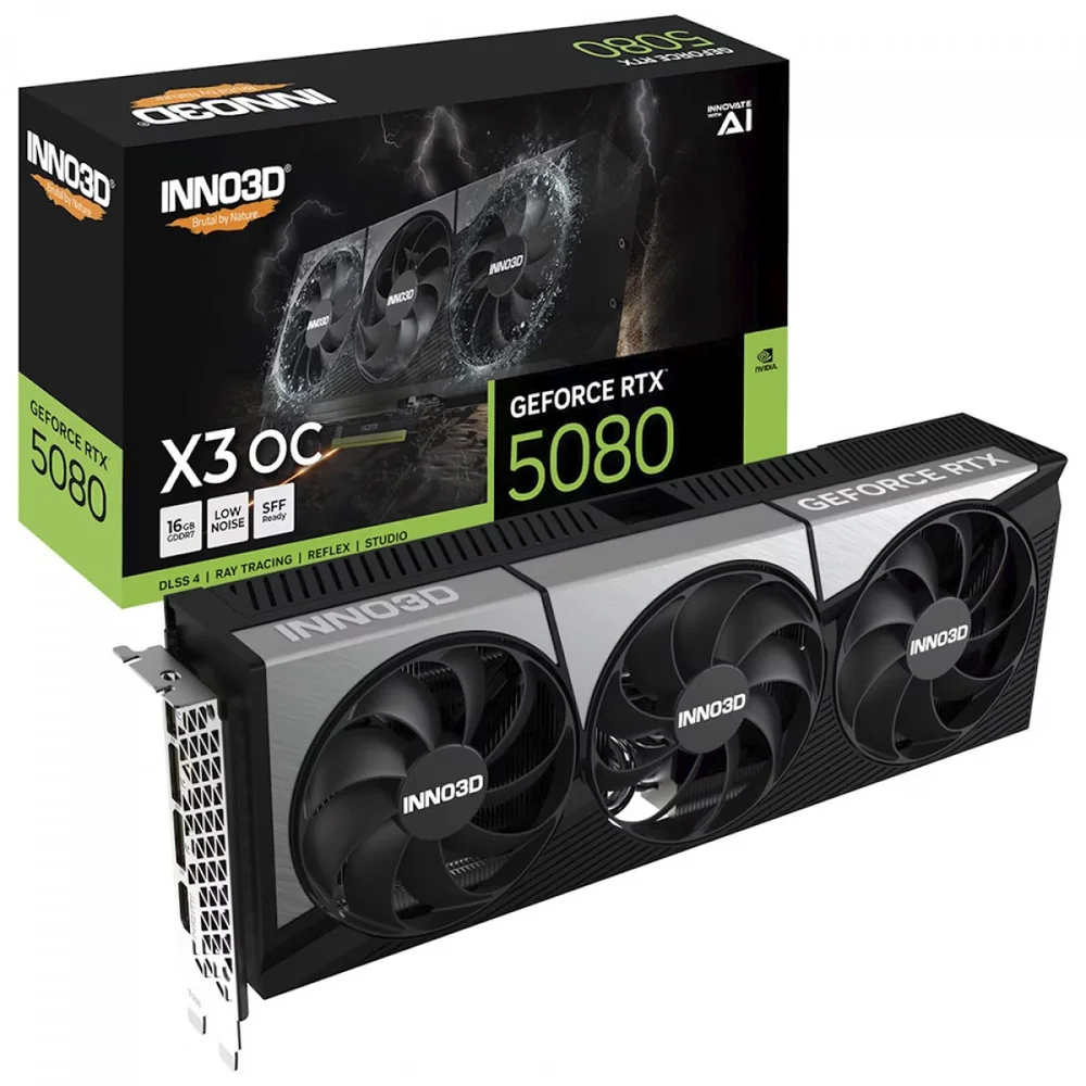 Gpu Inno3d Geforce RTX 5080 X3 Oc 16gb 256-bit N50803-16d7x-17603930