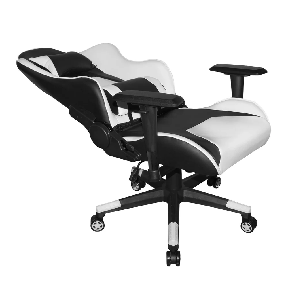 Imagem 4 de 4 do produto Cadeira Gamer Até 130kg Giratória Reclinável E Ergonômica - Branco