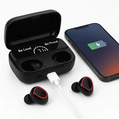 Fone Tws Digital Visor Digital, Cor Preto - Pronto Para Uso