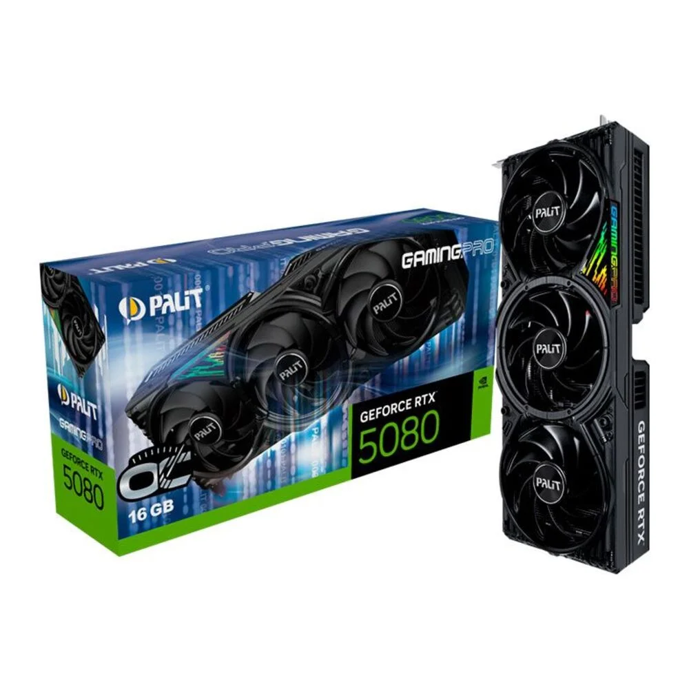 Placa De Video Palit Geforce RTX 5080 Gamingpro 16gb 256 Bits Oc Ne75080s19t2-gb2031a