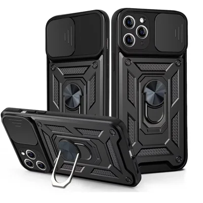 Capa Capinha Armadura C/ Proteção Da Camera Suporte Anel 360 P/ Iphone 16 Pro