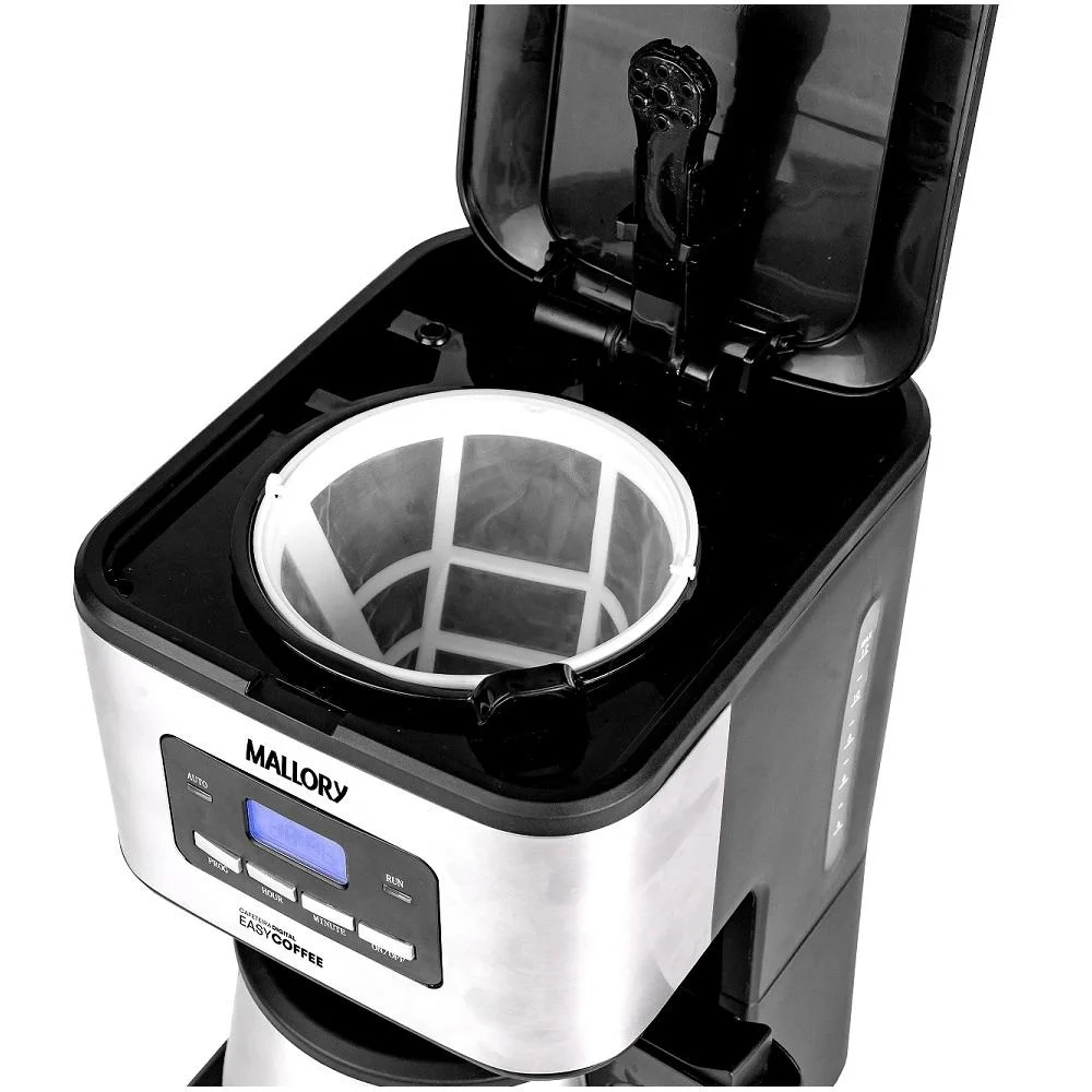 Imagem 5 de 5 do produto Cafeteira Elétrica Mallory 1,5 Litros Easy Coffee Preto E Inox - 220v