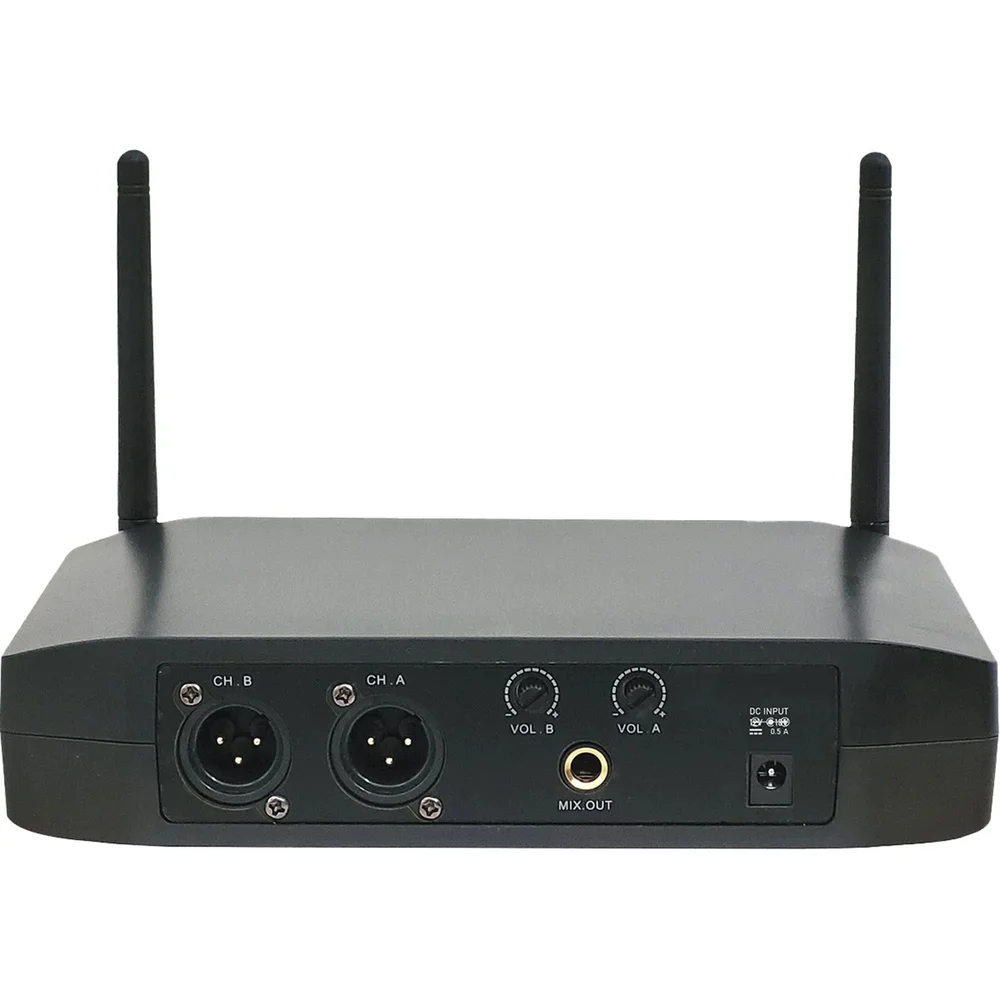Imagem 2 de 4 do produto Sistema De Microfone Duplo Sem Fio Leson Ls962 Bege