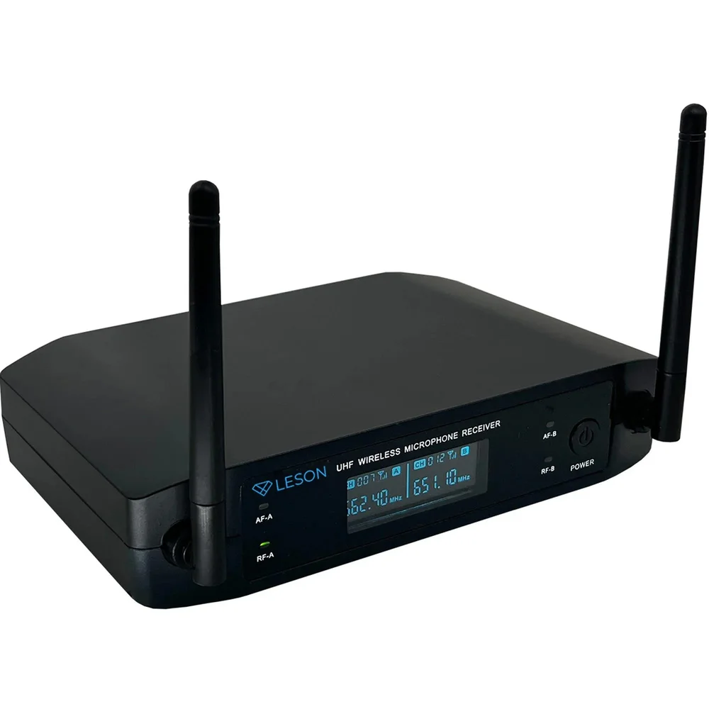 Imagem 3 de 4 do produto Sistema De Microfone Duplo Sem Fio Leson Ls962 Bege
