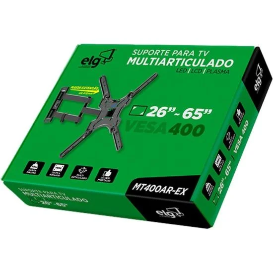 Imagem 5 de 5 do produto Suporte Para Tv Multiarticulado Elg Mt400ar-ex 26-65" Preto