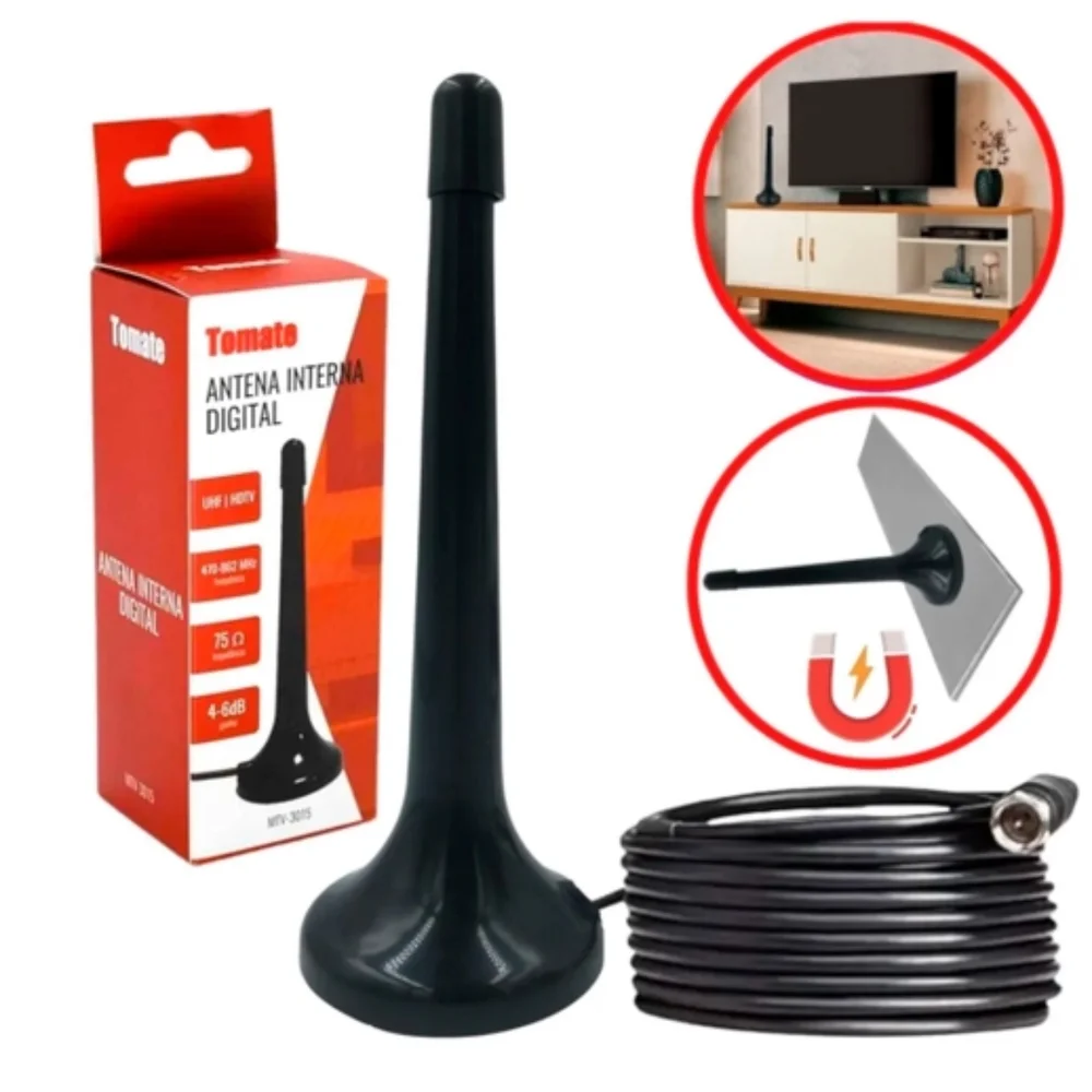 Imagem 4 de 5 do produto Antena Hd Digital Compacta E Potente Interna/externa