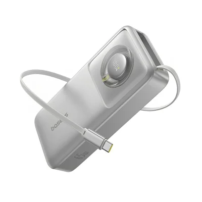 Powerbank Baseus Free2pull 30w 10.000mah Cabo Usb-c Retrátil P10073701843-00 - Cinza