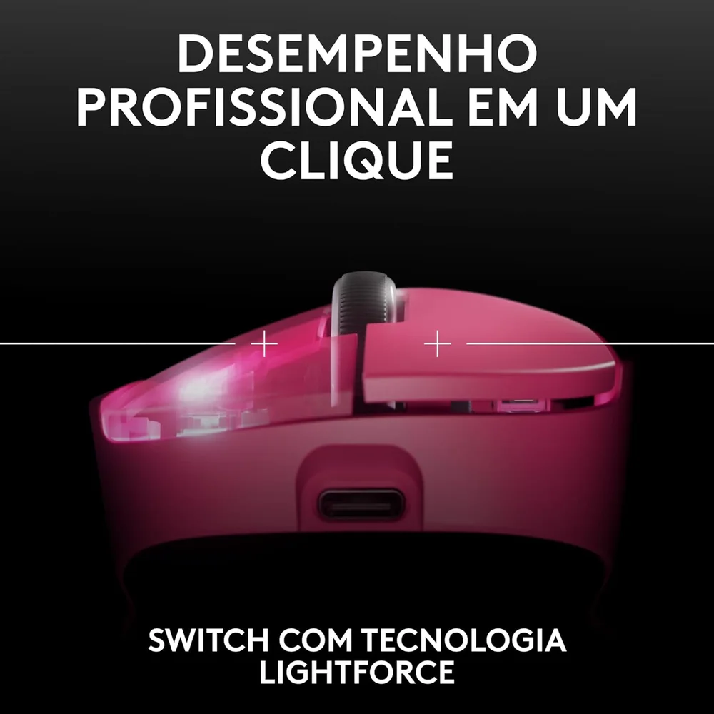 Mouse Gamer Logitech G Pro X Superlight 2 Dex Rosa - 910-007372