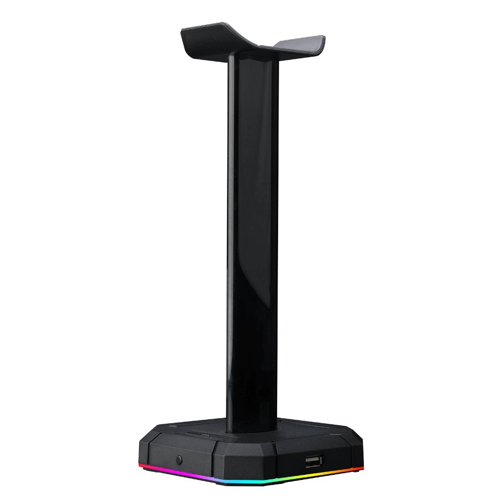 Suporte Gamer Headset Redragon Scepter RGB Ha312 Preto