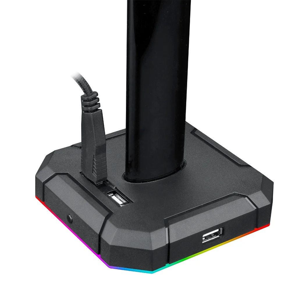 Imagem 2 de 4 do produto Suporte Gamer Headset Redragon Scepter RGB Ha312 Preto