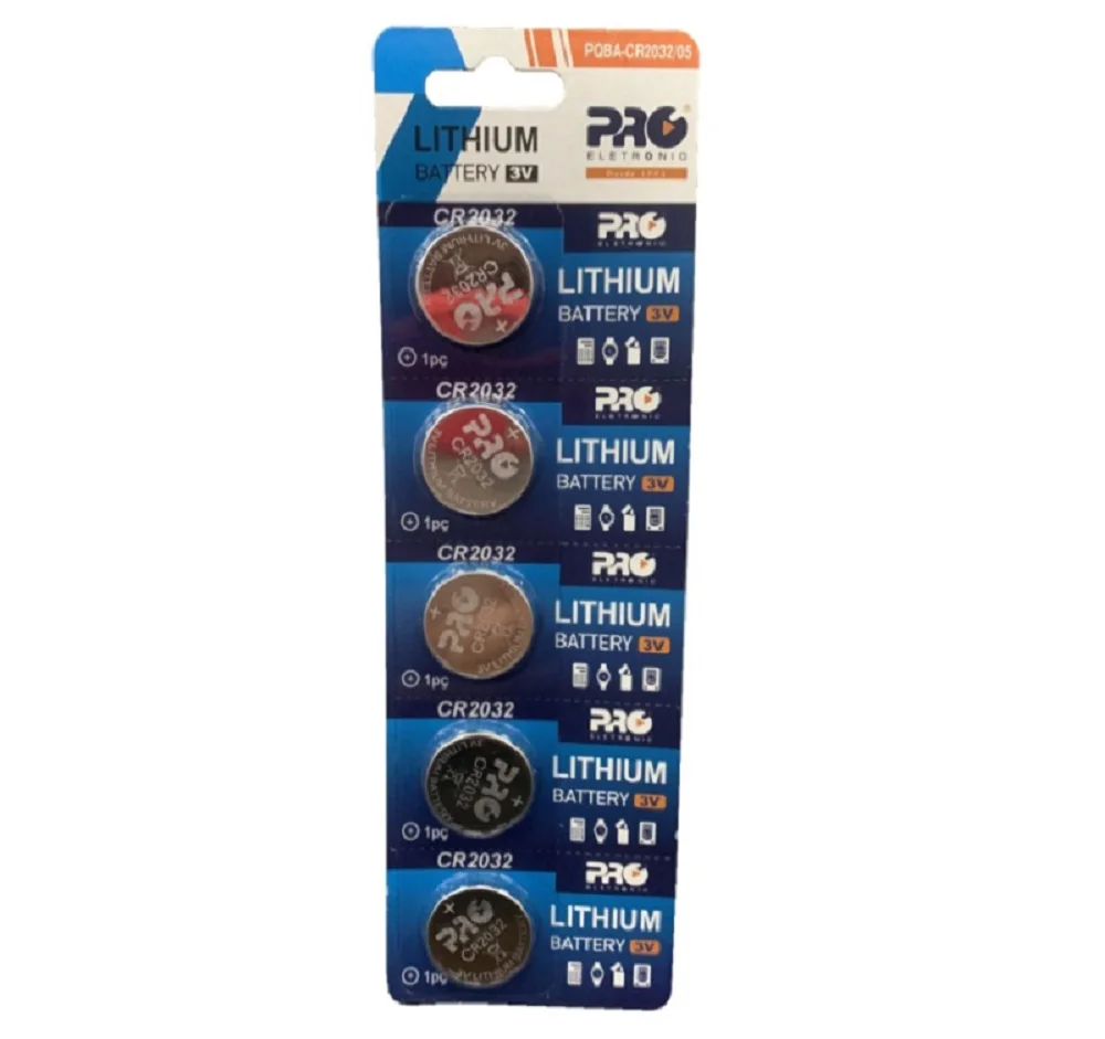 Imagem 2 de 2 do produto Bateria Lithium Cr2025 3v - Blister C/ 5 Unidades - Pro Eletronic.