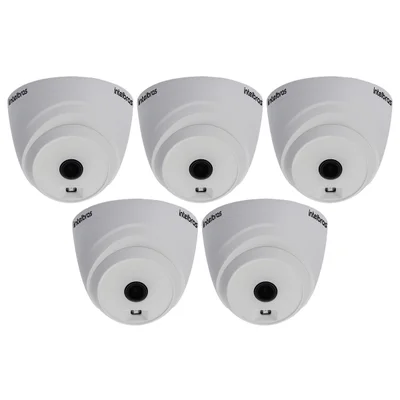 Kit 5 Câmeras Intelbras Vhl 1120 Dome Hdcvi Lite, Hd 720p, Lente 3.6mm, Visão Noturna 20m