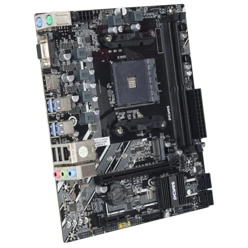 Imagem 5 de 5 do produto Placa Mãe PCyes B450, Amd Am4, 2x Ddr4 (max 64gb), M.2 Nvme, 4x Usb 3.0, Rede 1000, HDMI, Vga, M-atx - PCyb450-rz564