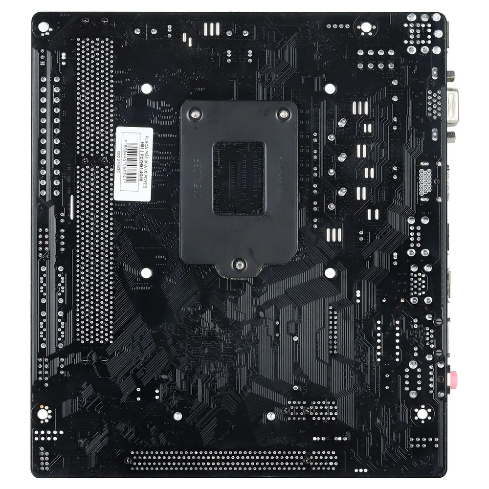 Imagem 2 de 5 do produto Placa Mãe PCyes H81 LGA  1150 2xDDR3 (max 16gb) M.2 Nvme 2xusb 3.0, 4xusb 2.0 Rede 1000 HDMI/vga M-atx - PCyh81-4g16
