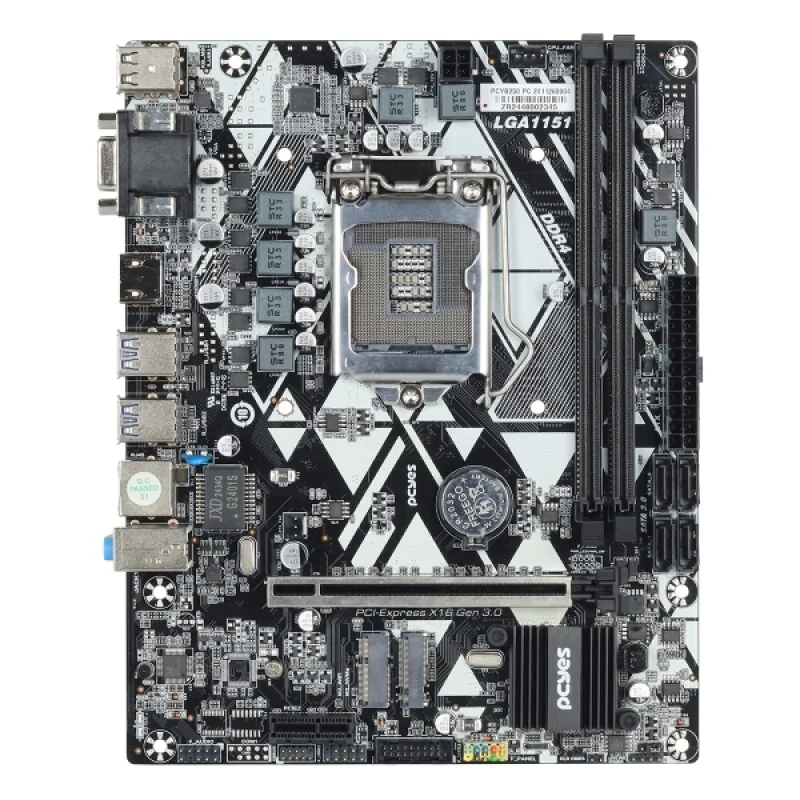 Imagem 4 de 5 do produto Placa Mãe PCyes B250 LGA  1151 2xDDR4 (max 64gb) M.2 Nvme 4xusb 3.2, 2xusb 2.0 Rede 1000 HDMI/vga/dp M-atx - PCyb250-9g64