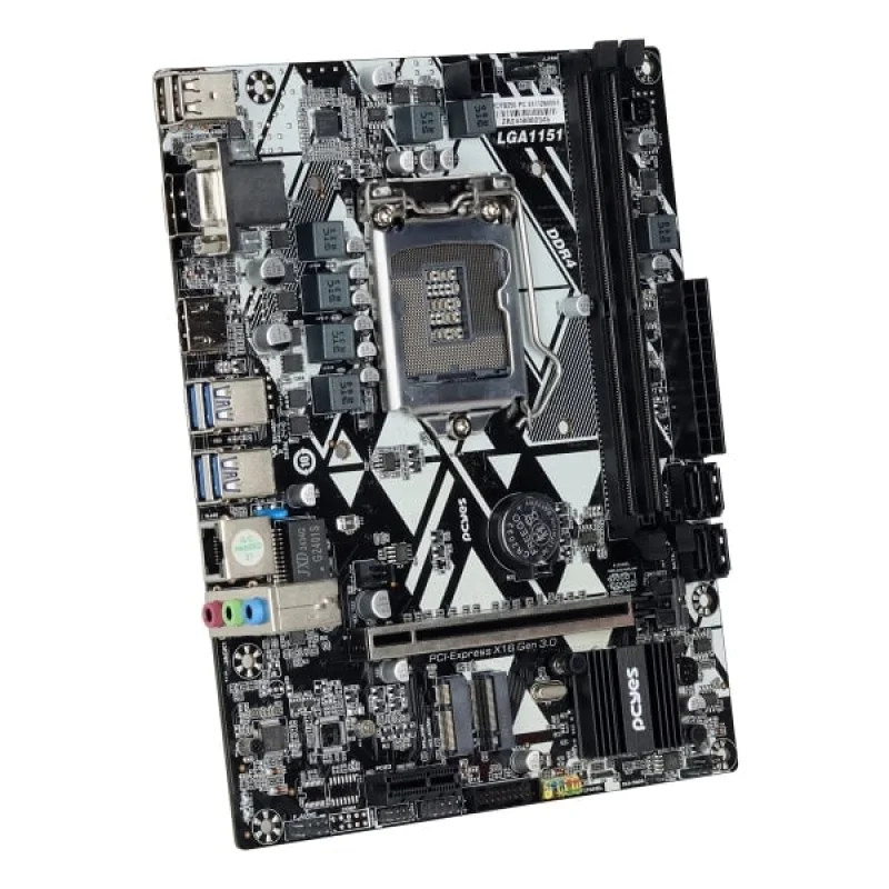 Imagem 5 de 5 do produto Placa Mãe PCyes B250 LGA  1151 2xDDR4 (max 64gb) M.2 Nvme 4xusb 3.2, 2xusb 2.0 Rede 1000 HDMI/vga/dp M-atx - PCyb250-9g64