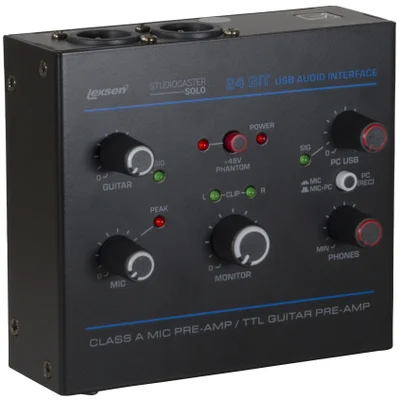 Interface de Áudio USB 24 Bits - Lexsen Studiocaster Solo