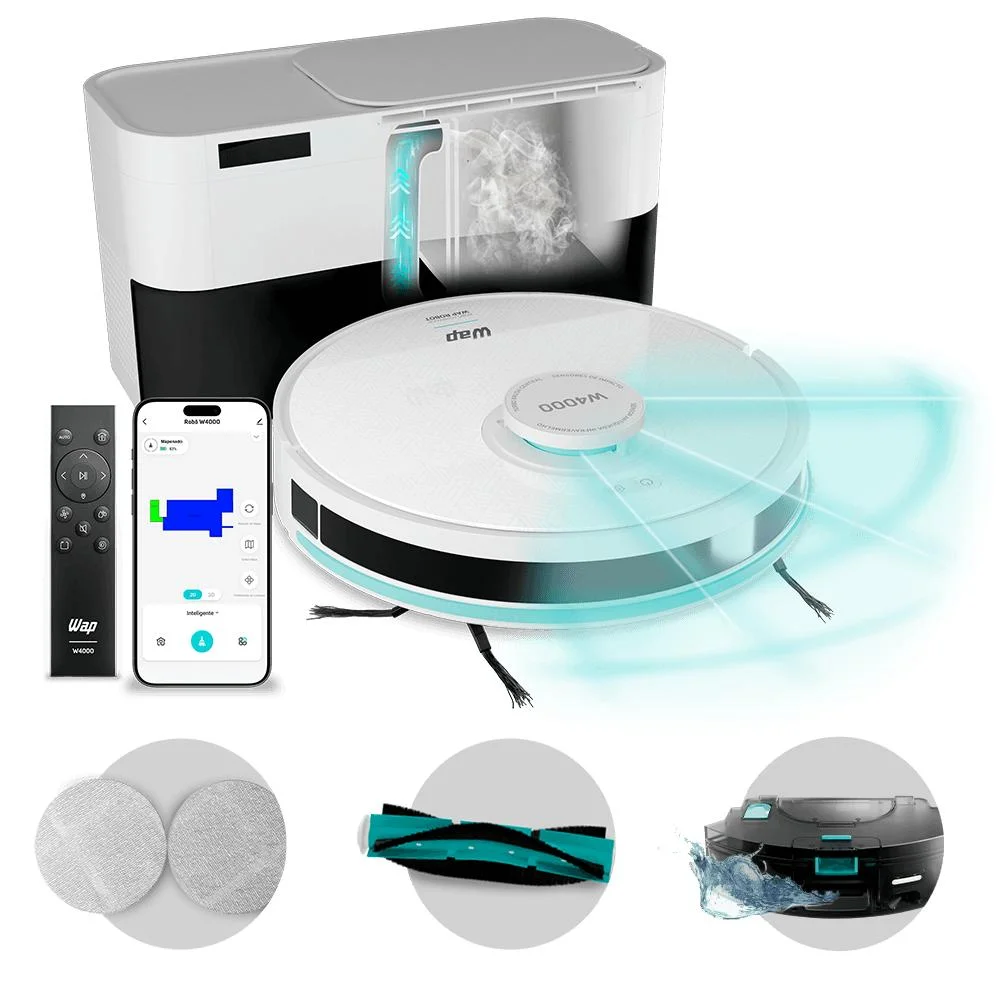 Robô Aspirador Autolimpante Wap Robot W4000 220v Robô Aspirador Autolimpante Wap Robot W4000 220v