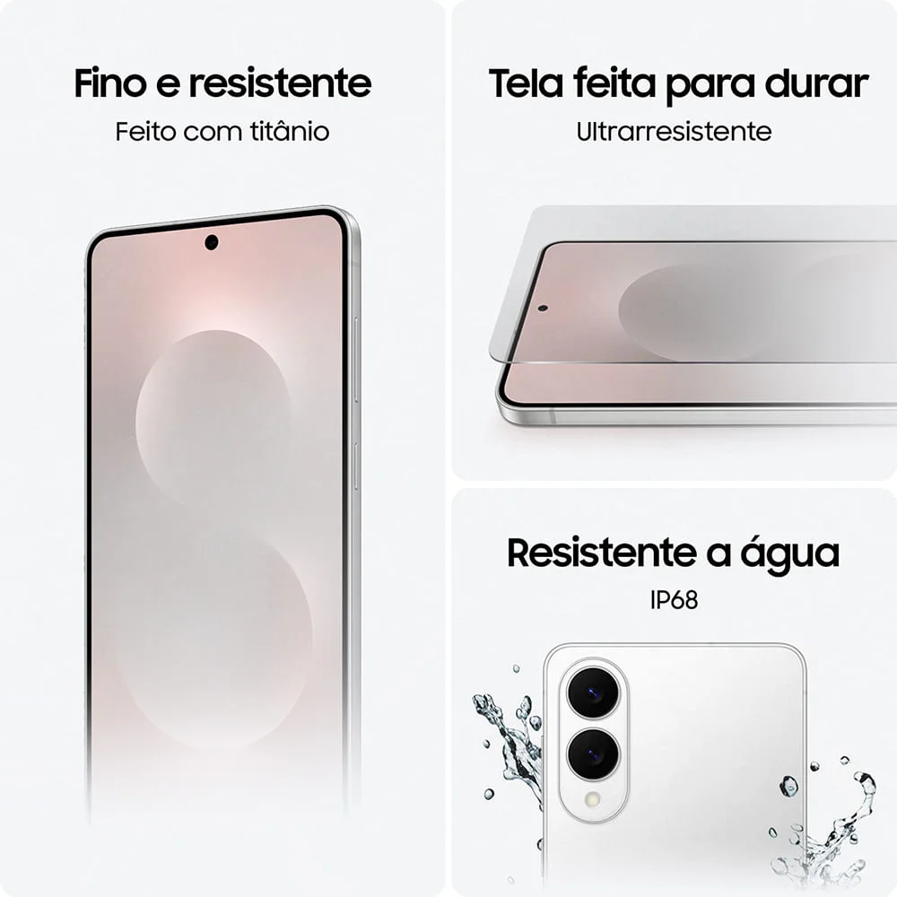 北米版 512GB Galaxy S25 Edge シルバー 本体 Samsung Galaxy S25 Edge 5G, 512GB, 12GB, Câmera 200MP | Amazon.com.br