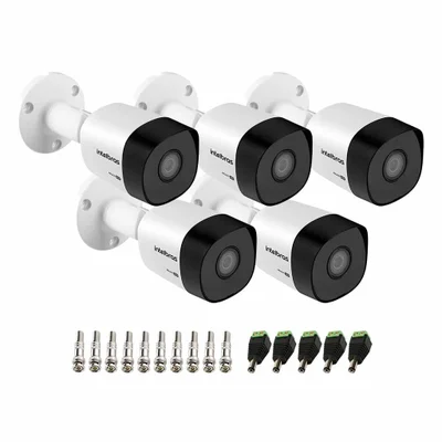 5 Câmeras Intelbras Vhd 3130 Bullet G6 Hd 720p, Lente 3.6mm, Visão Noturna 30m, Ip67 + Conectores