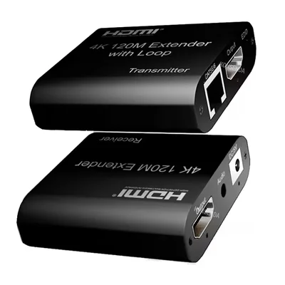 Extensor HDMI 4k C/ Audio Edid Via Cabo Rede Utp Ate 120 Mt