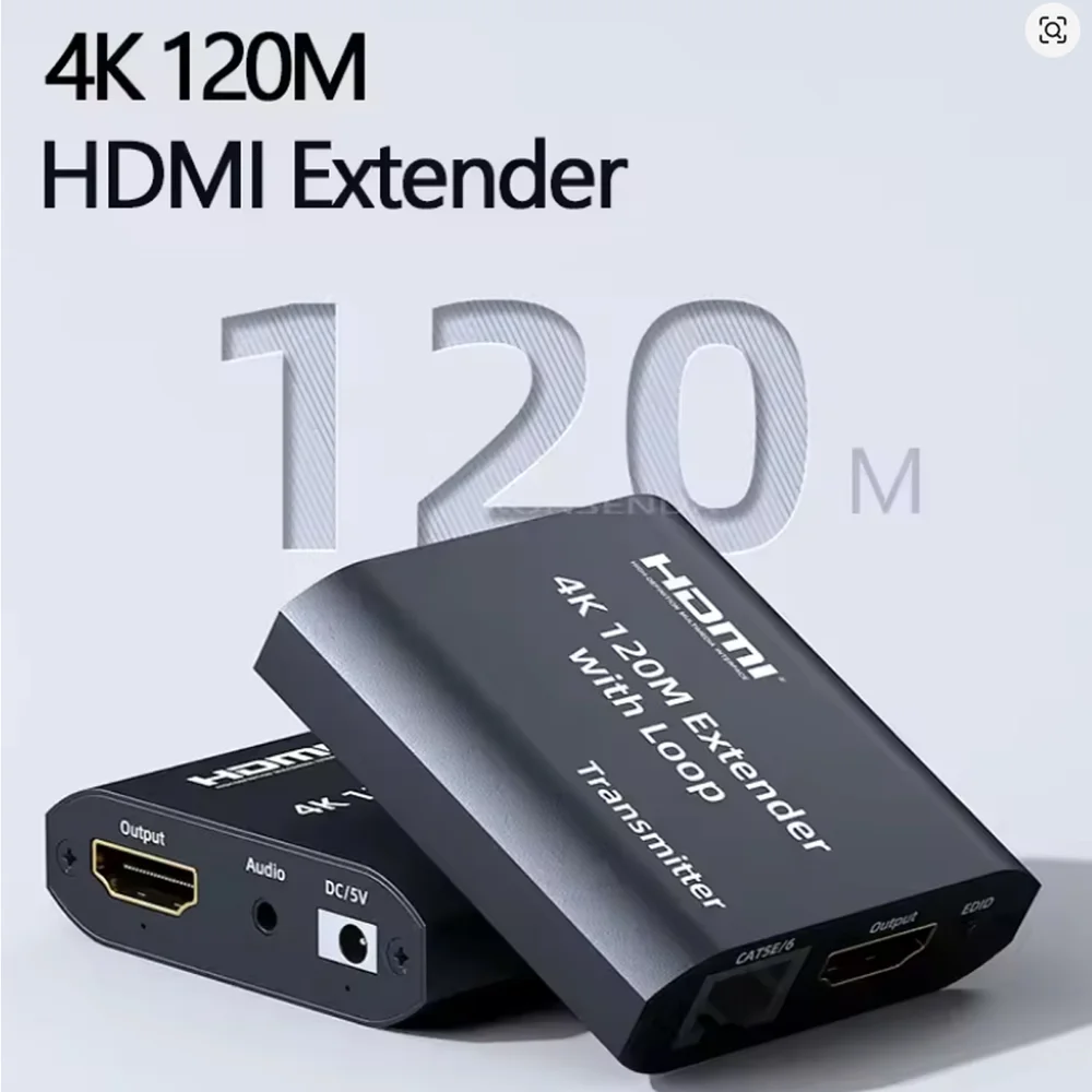 Imagem 3 de 5 do produto Extensor HDMI 4k C/ Audio Edid Via Cabo Rede Utp Ate 120 Mt