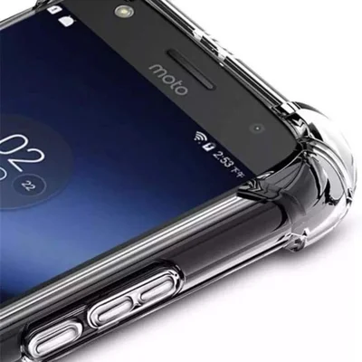 Capinha Silicone Transparente Antichoque Compatível Com Moto G6 Play